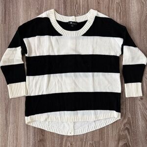 AB Studio Monochrome Striped Sweater